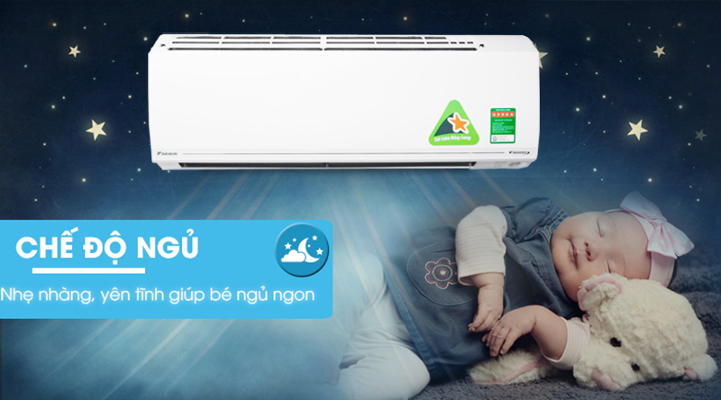 Điều hòa Daikin Inverter 9000 BTU FTKC25UAVMV - Chế độ ngủ đêm