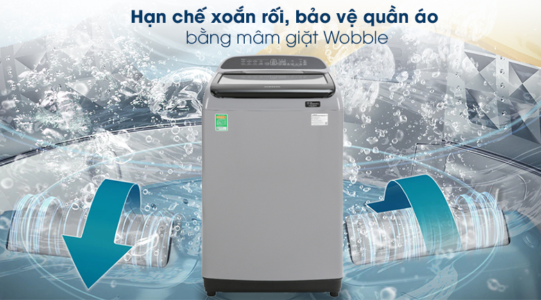 Máy giặt Samsung Inverter 9 kg WA90T5260BY/SV - Mâm giặt Wobble