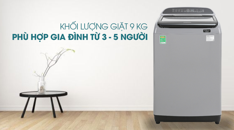 Máy giặt Samsung Inverter 9 kg WA90T5260BY/SV - Khối lượng