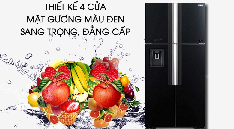 Tủ lạnh Hitachi Inverter 540 lít R-FW690PGV7 GBK