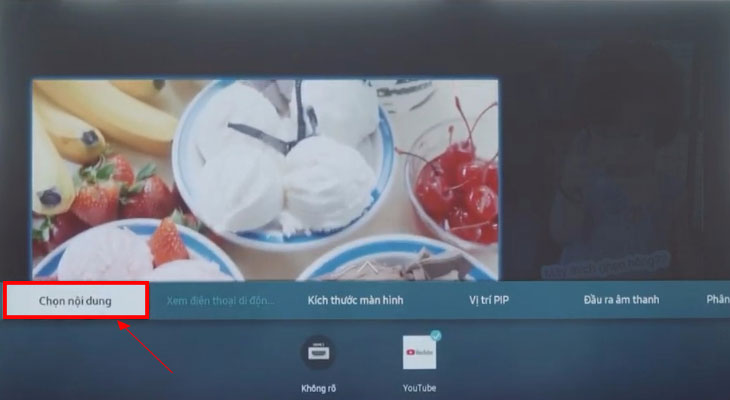Chọn nội dung-Cách sử dụng tính năng chia đôi màn hình tivi Multi View