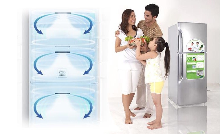 Khí lạnh được phân phối đồng đều trong tủ lạnh Toshiba