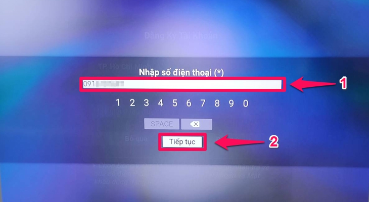 Điền số điện thoại