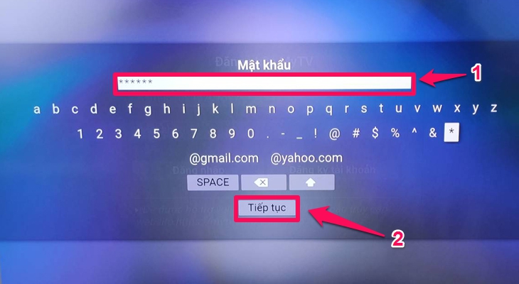 Nhập vào mật khẩu