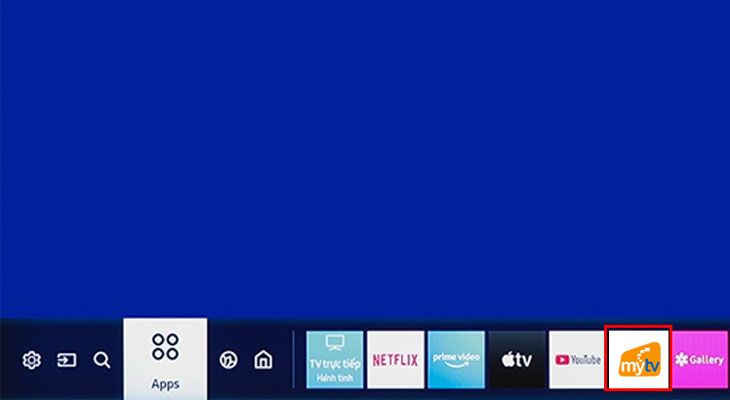 Cách nhận khuyến mãi ứng dụng MyTV trên tivi Samsung 2020 - Chọn và mở ứng dụng MyTV