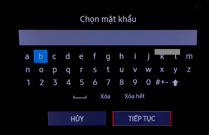 Mật khẩu cho tài khoản Galaxy Play