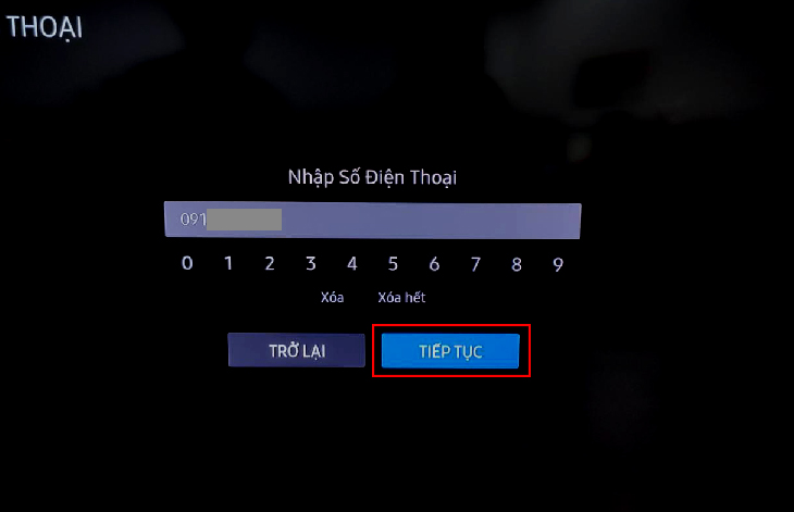 Đăng ký tài khoản Galaxy Play bằng số điện thoại