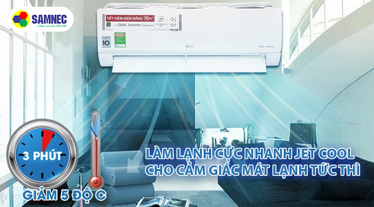 Chế độ Jet Cool – Máy lạnh LG