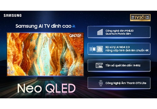 Smart Tivi Neo QLED 4K Vision AI 75 inch Samsung QA75QN70FAKXXV
