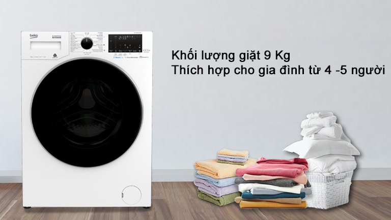 Hướng dẫn sử dụng bảng điều khiển máy giặt Beko Inverter 9 kg WCV9649XWST