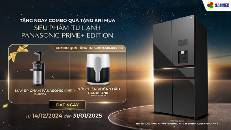 Ưu Đãi Rinh Tủ Lạnh Khủng Rước Loạt Quà To Từ Panasonic Tại Samnec