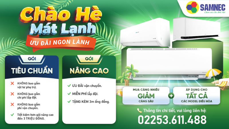 Khuyến mại điều hòa: Chào hè mát lạnh - Ưu đãi ngon lành