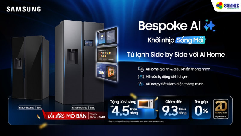 Đến Samnec Mua Tủ Lạnh Samsung Tặng Lò Vi Sóng Trị Giá Đến 4.5 Triệu Đồng 
