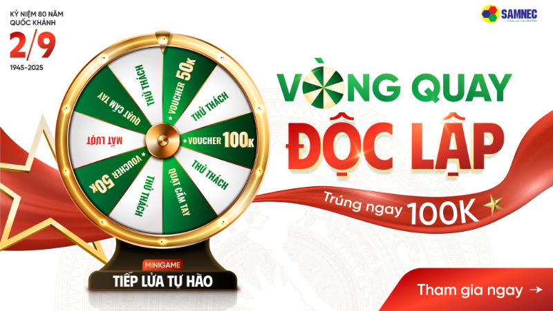Minigame Tiếp lửa tự hào: Vòng quay độc lập