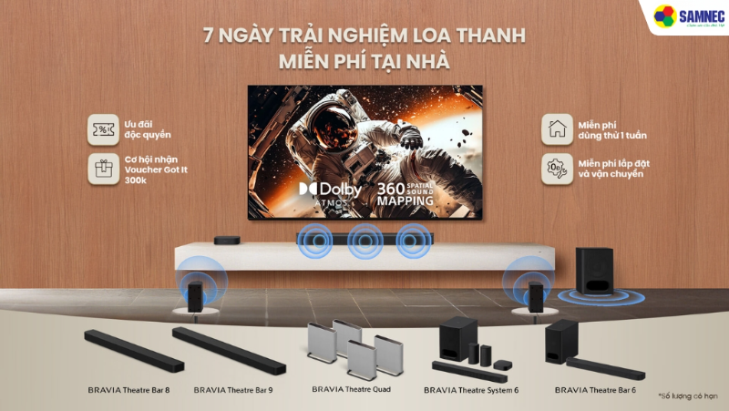 Trải Nghiệm Dùng Thử Loa Thanh Sony Miễn Phí Cùng Samnec