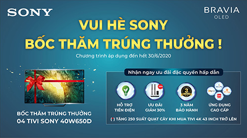 [THÔNG BÁO] Mời xem livestream bốc thăm trúng thưởng tivi Sony tháng 06-2020