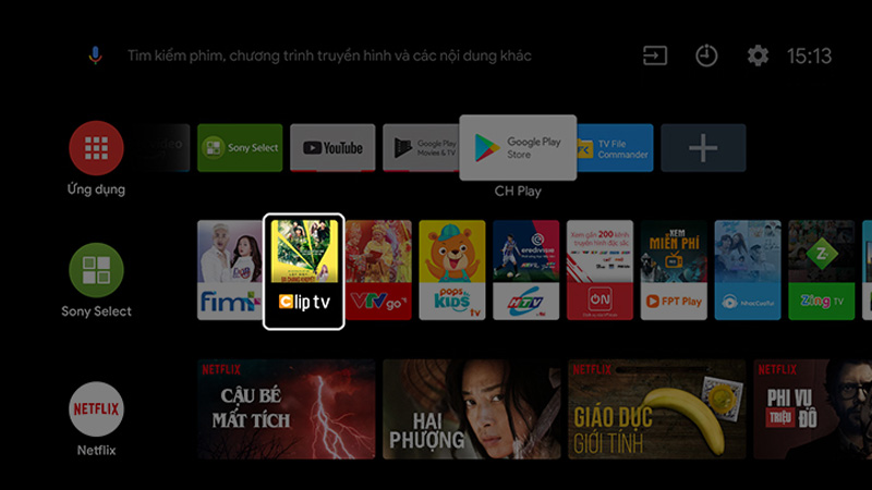 Hướng dẫn kích hoạt gói khuyến mãi ClipTV trên Android Tivi Sony