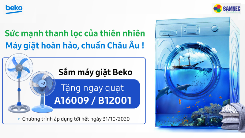 Các công nghệ giặt tẩy trên máy giặt Beko