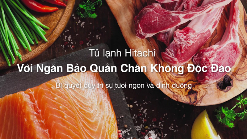 Công nghệ bảo quản thực phẩm tối ưu bằng ngăn chân không của tủ lạnh Hitachi 