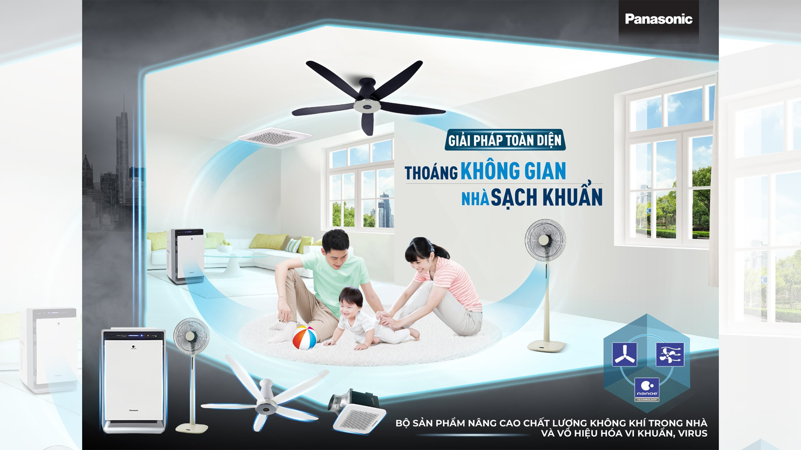 Panasonic: Chuẩn 3K cho chất lượng không khí trong nhà
