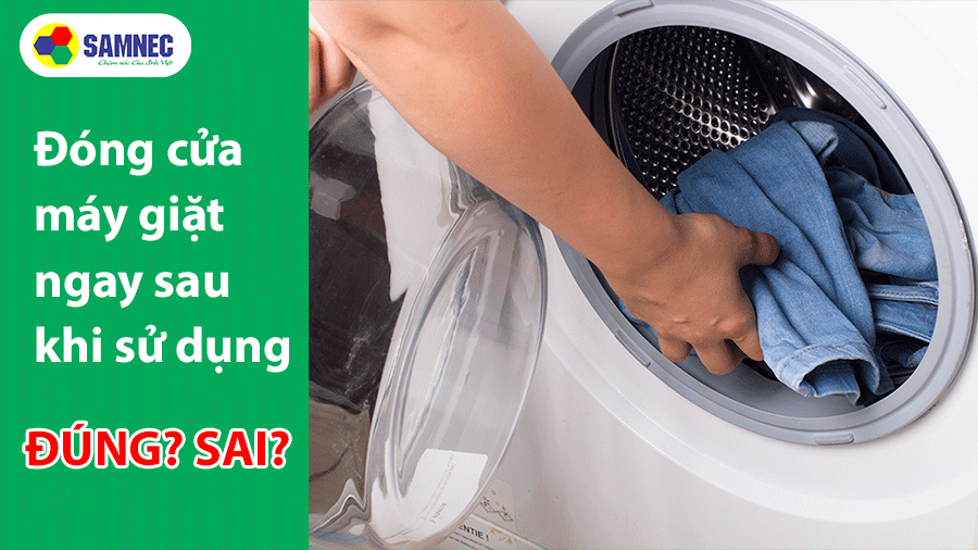 Đóng cửa máy giặt ngay khi giặt xong là hoàn toàn sai lầm