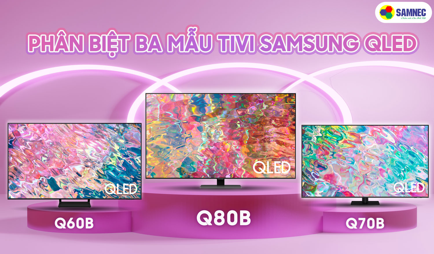 Phân biệt ba mẫu tivi Samsung Qled Q60B, Q70B, Q80B
