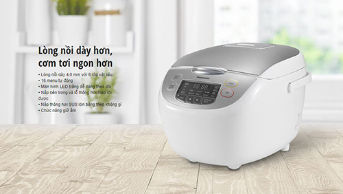 Lòng nồi dày hơn, cơm tơi ngon hơn với Nồi cơm điện tử Panasonic SR-(CX/CP)188SRA mới